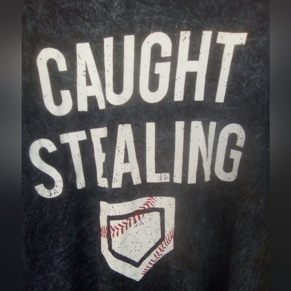Men's Caught Stealing Baseball T Shirt Size XL Unisex - Picture 1 of 3